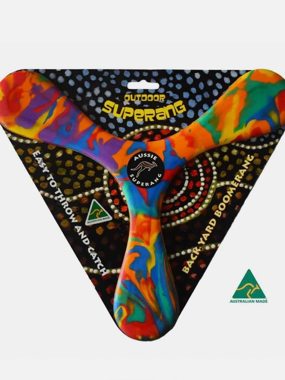 BACKYARD BOOMERANG Aussie Made FlyingToyz AUSSIE SUPERANG Safe Foam AMBIDEXTROUS